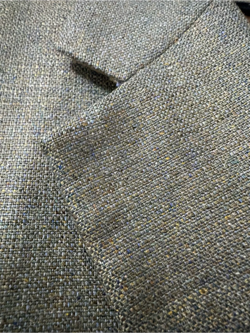 Jos A Bank 100% Silk Tweed Green Blazer Sport Coat, 48L